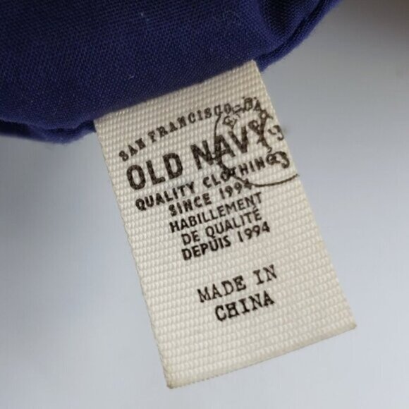 Old Navy Retro Style Wood handle Clutch Navy Blue Off White - Picture 11 of 15